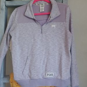 PINK half-zip pullover sweatshirt